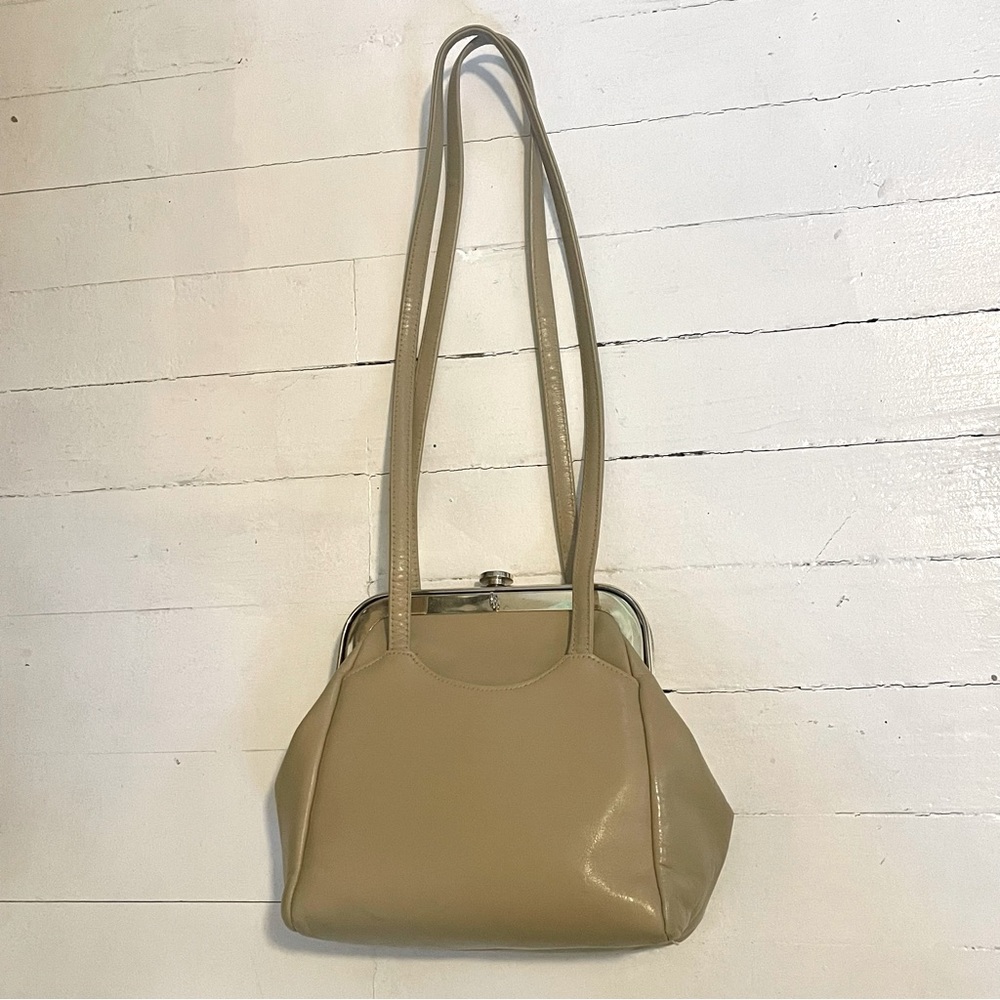 Vintage Ruth Saltz beige taupe small shoulder bag